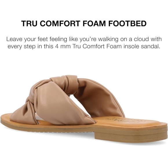 NWOT JOURNEE COLLECTION Tru Comfort Kianna Sandal Brown 7.5 Boho Cottagecore - Picture 3 of 10